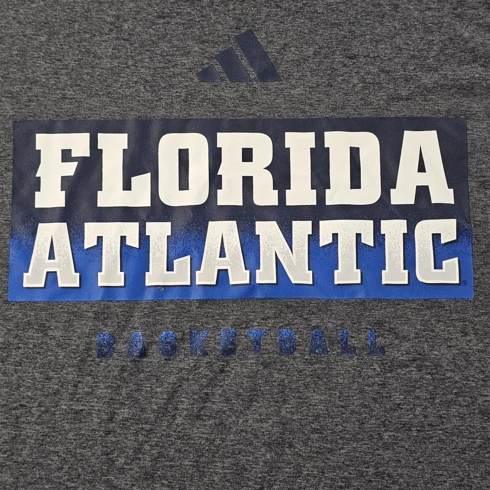 Florida Atlantic Basketball adidas Gray Short Sleeve Performance T-Shirt Men's M